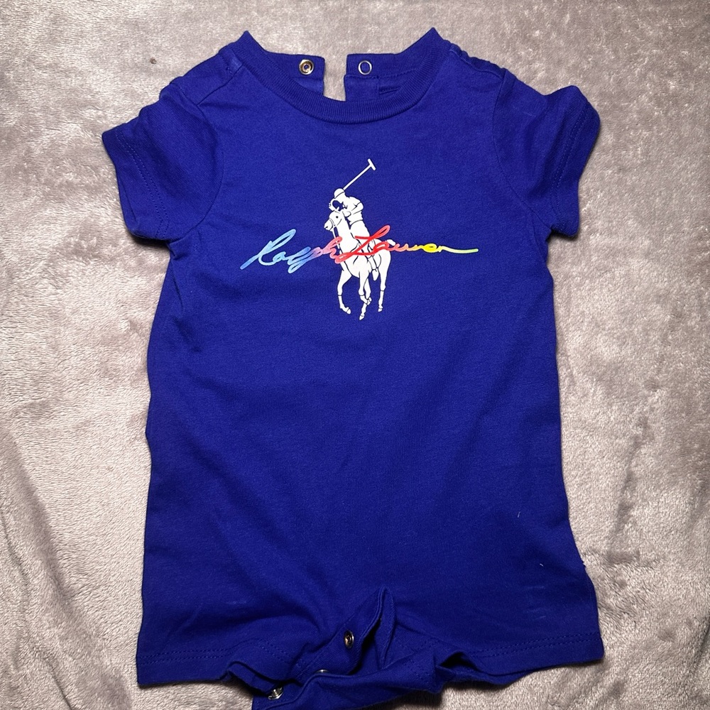 Like new authentic polo Ralph Lauren baby onesie, worn once